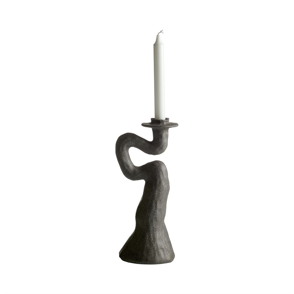 Ljusstake Snoddas, Grå, 31 cm