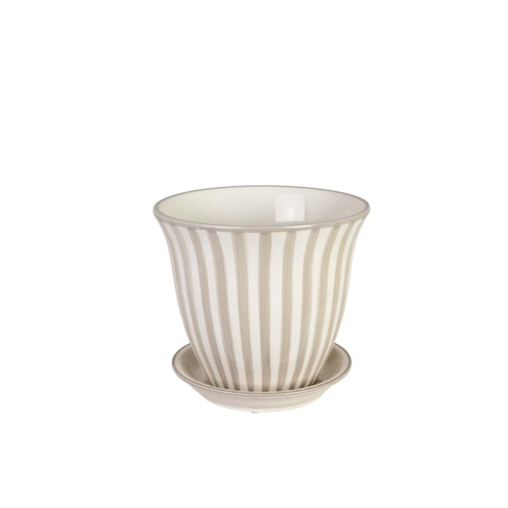 Kruka Miriam, Randig Beige, 16 cm