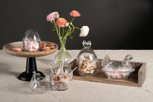 Påskägg Skål, Kanin, klarglas