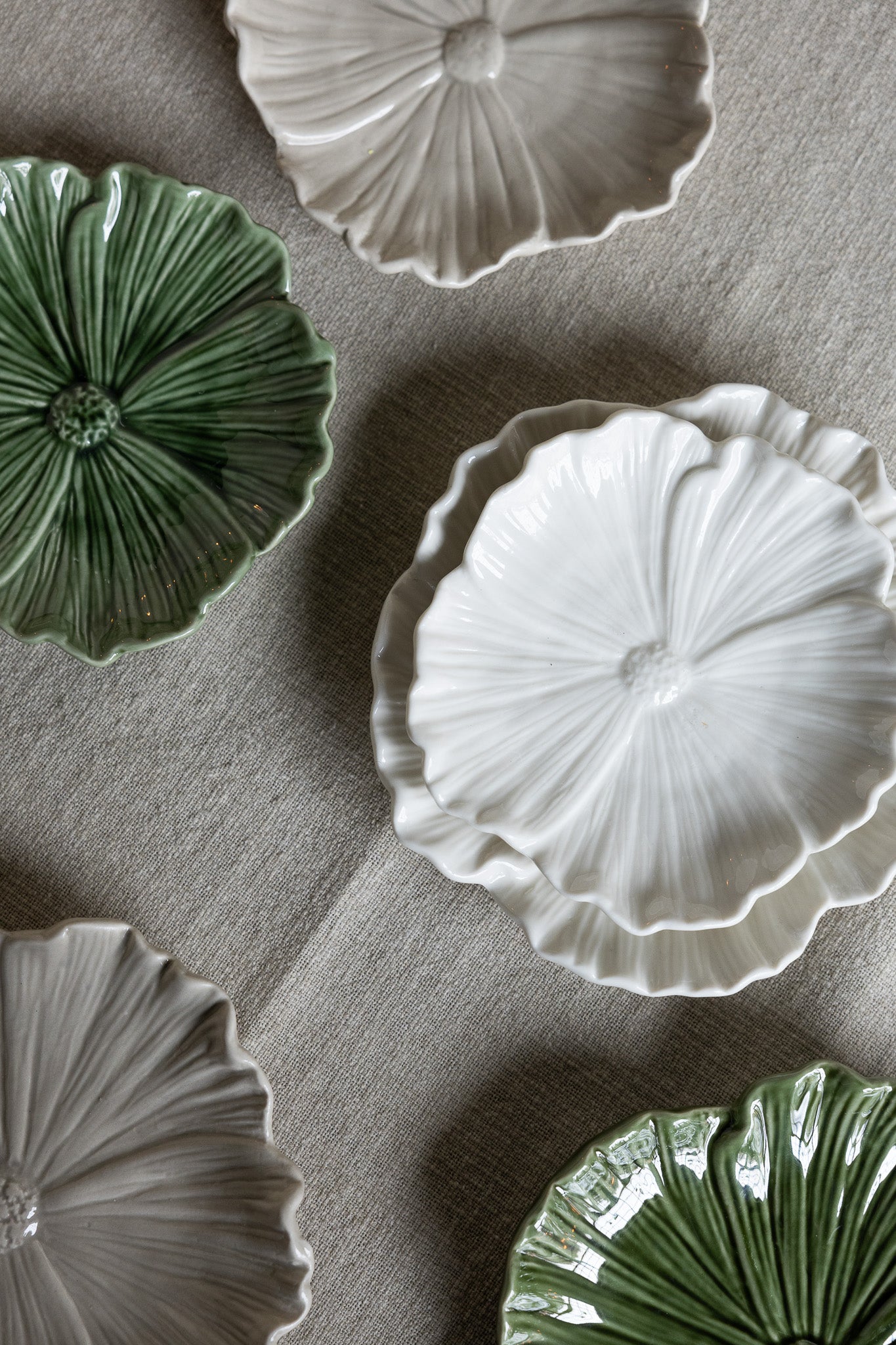 Blomster, Litet Fat, Vitt