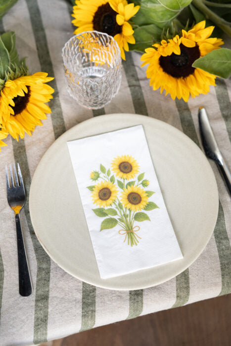 Solrosor servett, Buffet