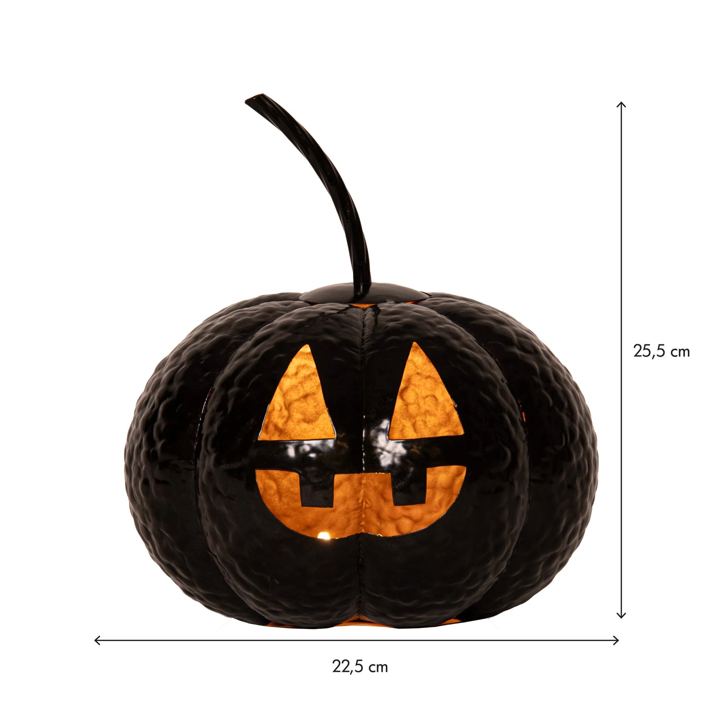 Utomhusdekoration Pumpa, Svart, 25,5 cm