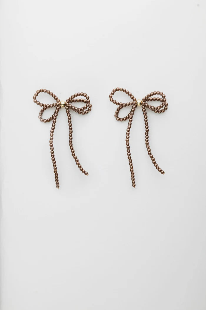 PEARL BOW EARRINGS