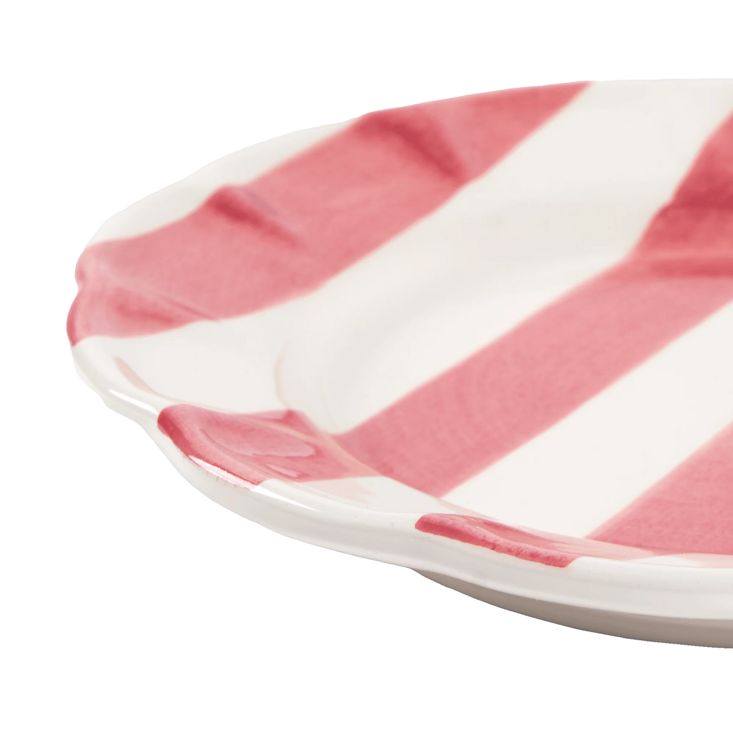 Stripe Tallrik Mörkrosa, 28cm