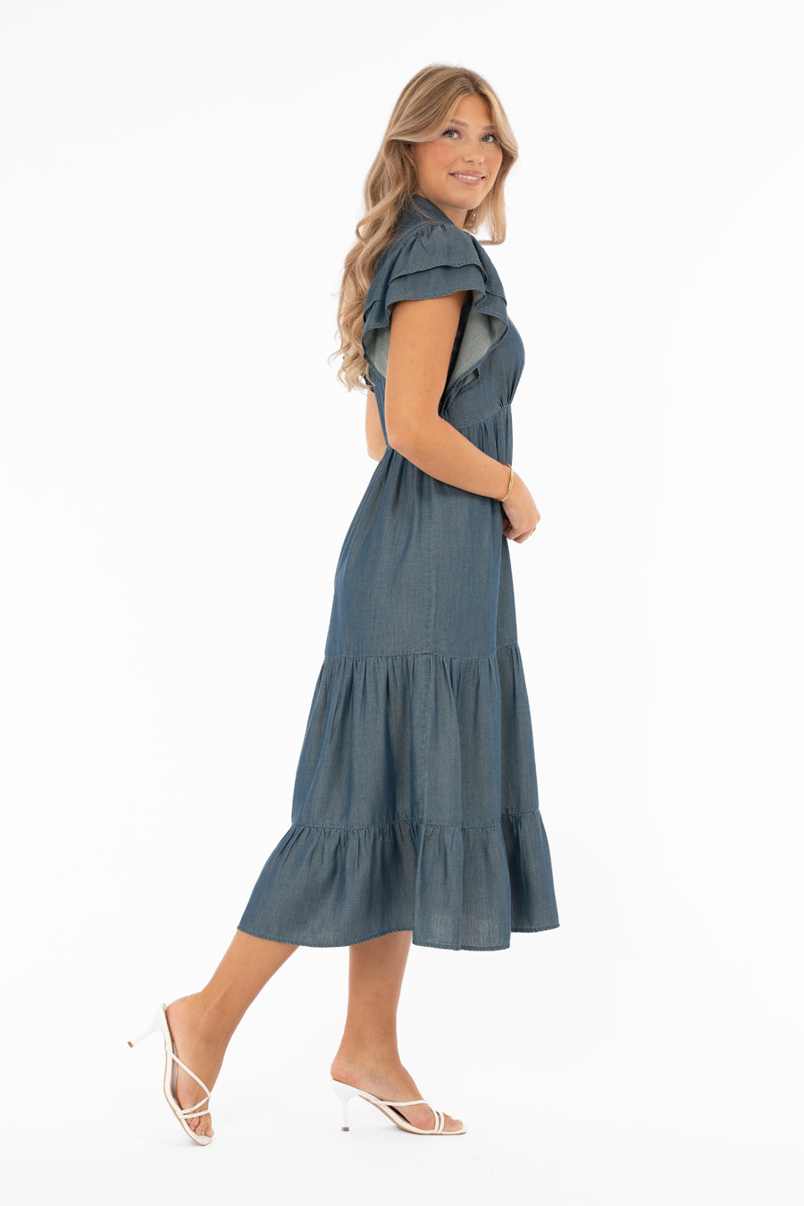 Cassidy Klänning, Denim Blå