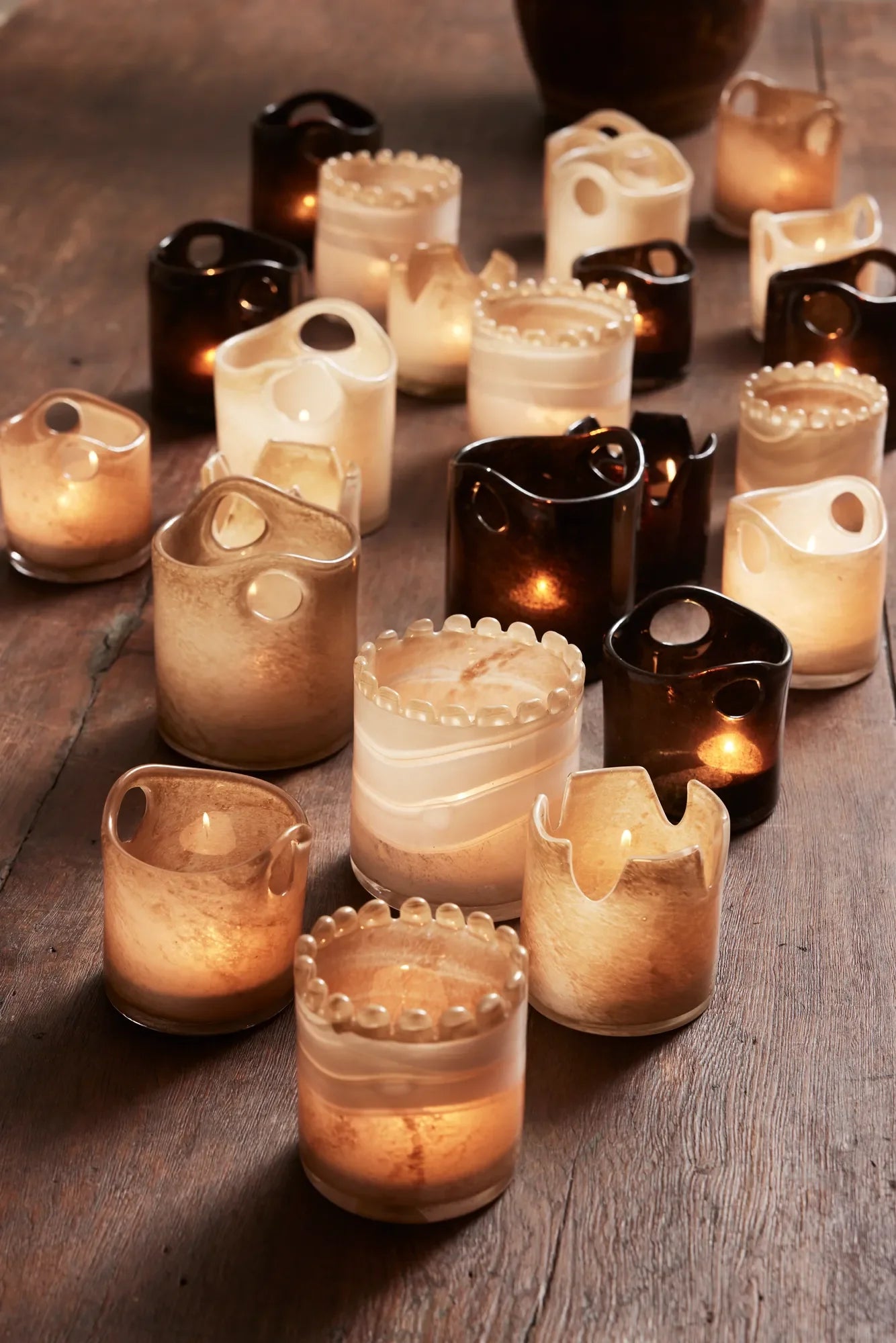 Buco Ljuslykta, Brun, 10x10x12 cm