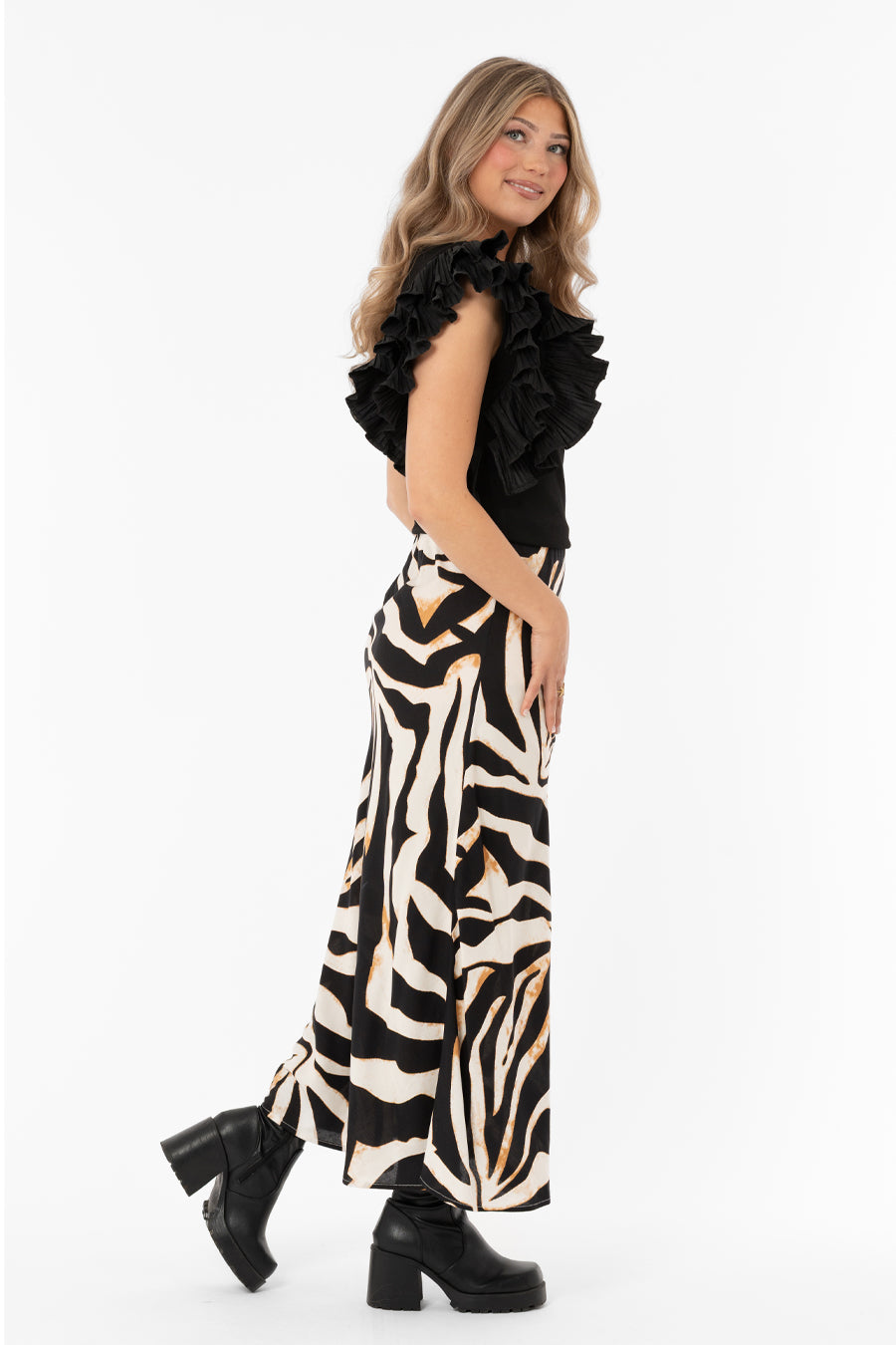 BEA KJOL IVORY/BLACK