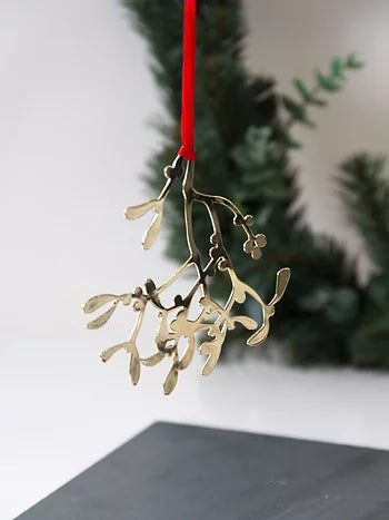 Stor Dekorations Mistel Guld