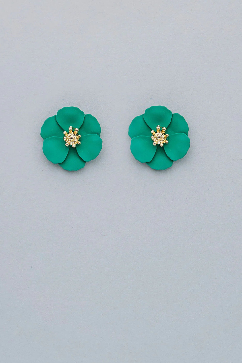 FLOWER SMALL EARRINGS STRONG GREEN