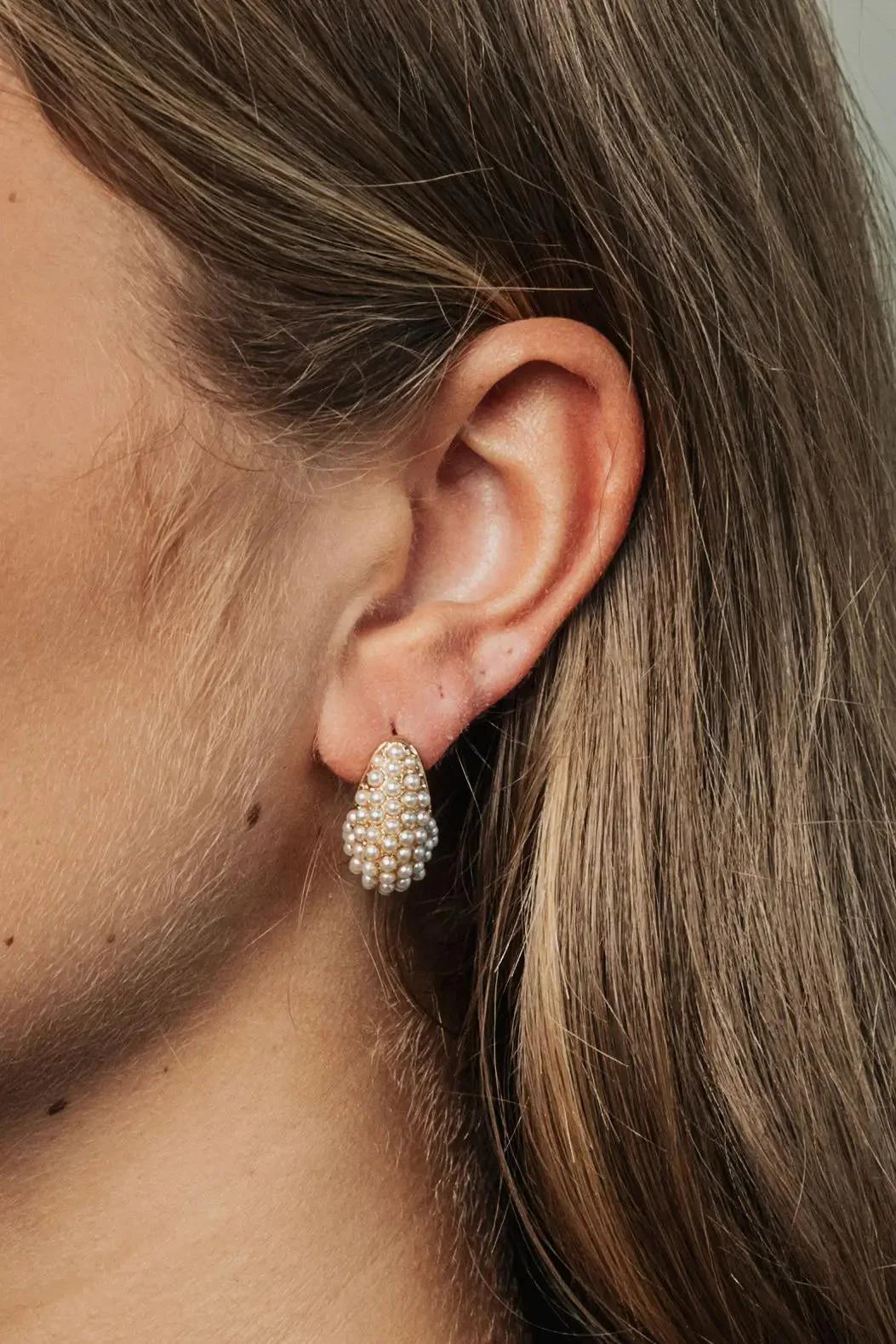 Drop Pearl Earrings, Small