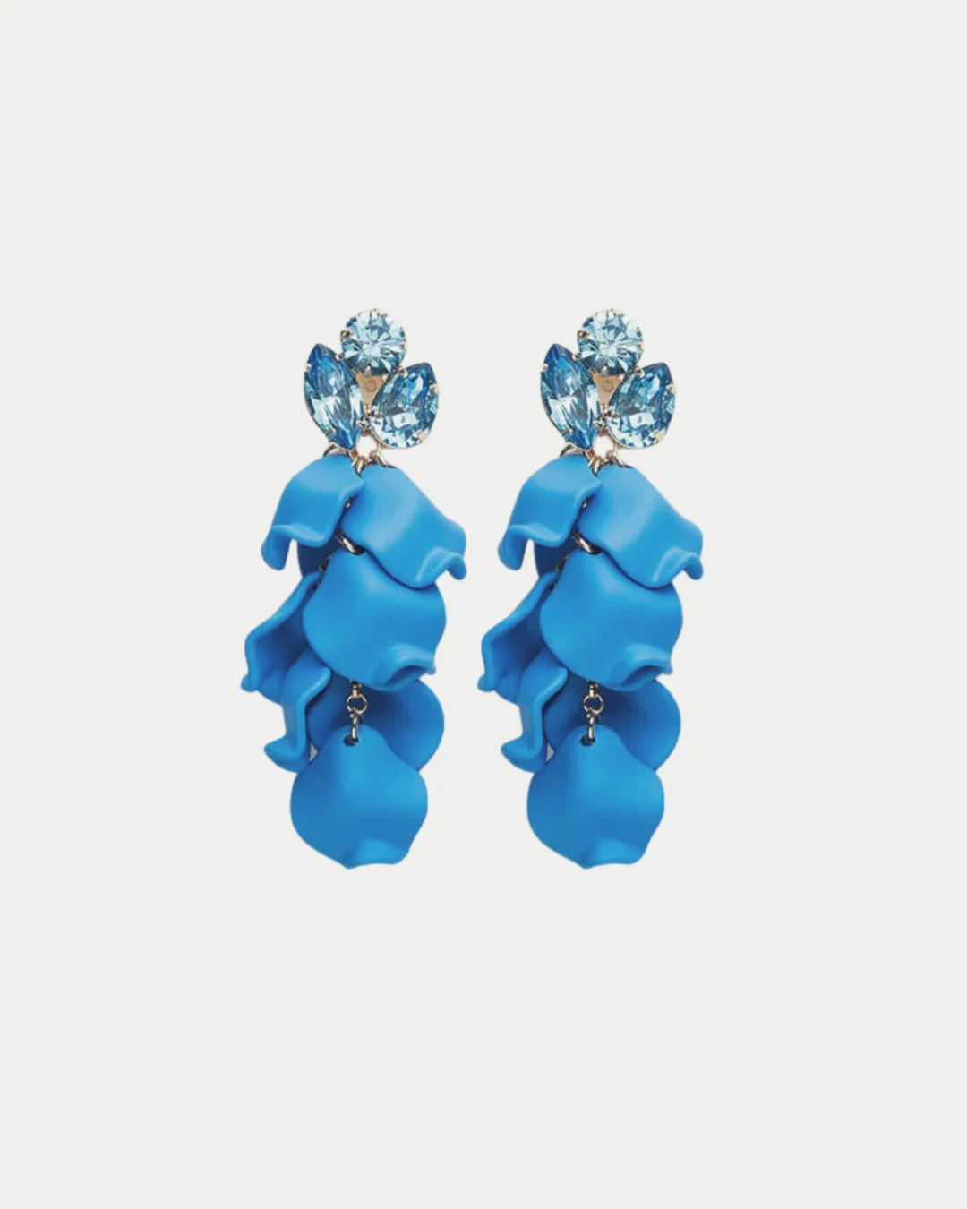 Leaf Stone Earrings, Sky Blue