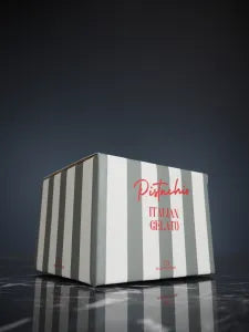 Randigt Glasljus Grön Pistage