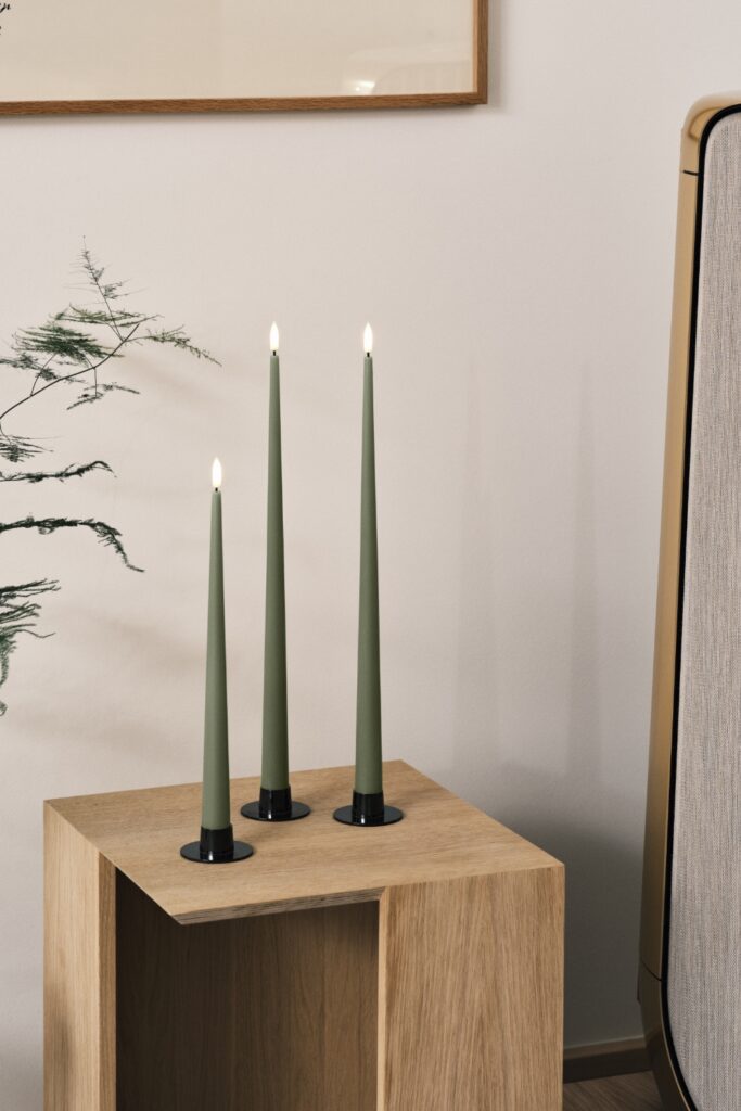 Ester&Erik LED ljus, Green solid 2-pack