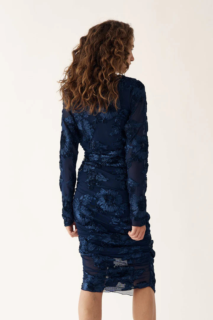 Noella Lavinia L/S Klänning Marinblå