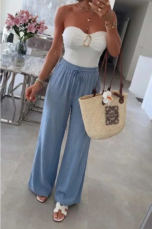 Emmy bomullsbyxor, Jeans, One size