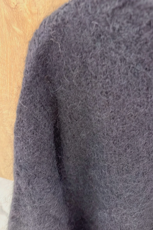 Mohair 50%, Långärmad tröja, Svart