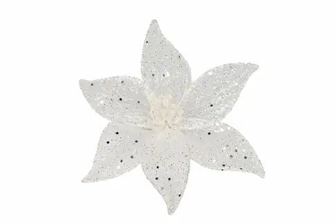 Blomma Med Clip - Vit