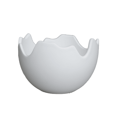 Happy Easter, Stor skål, Vit