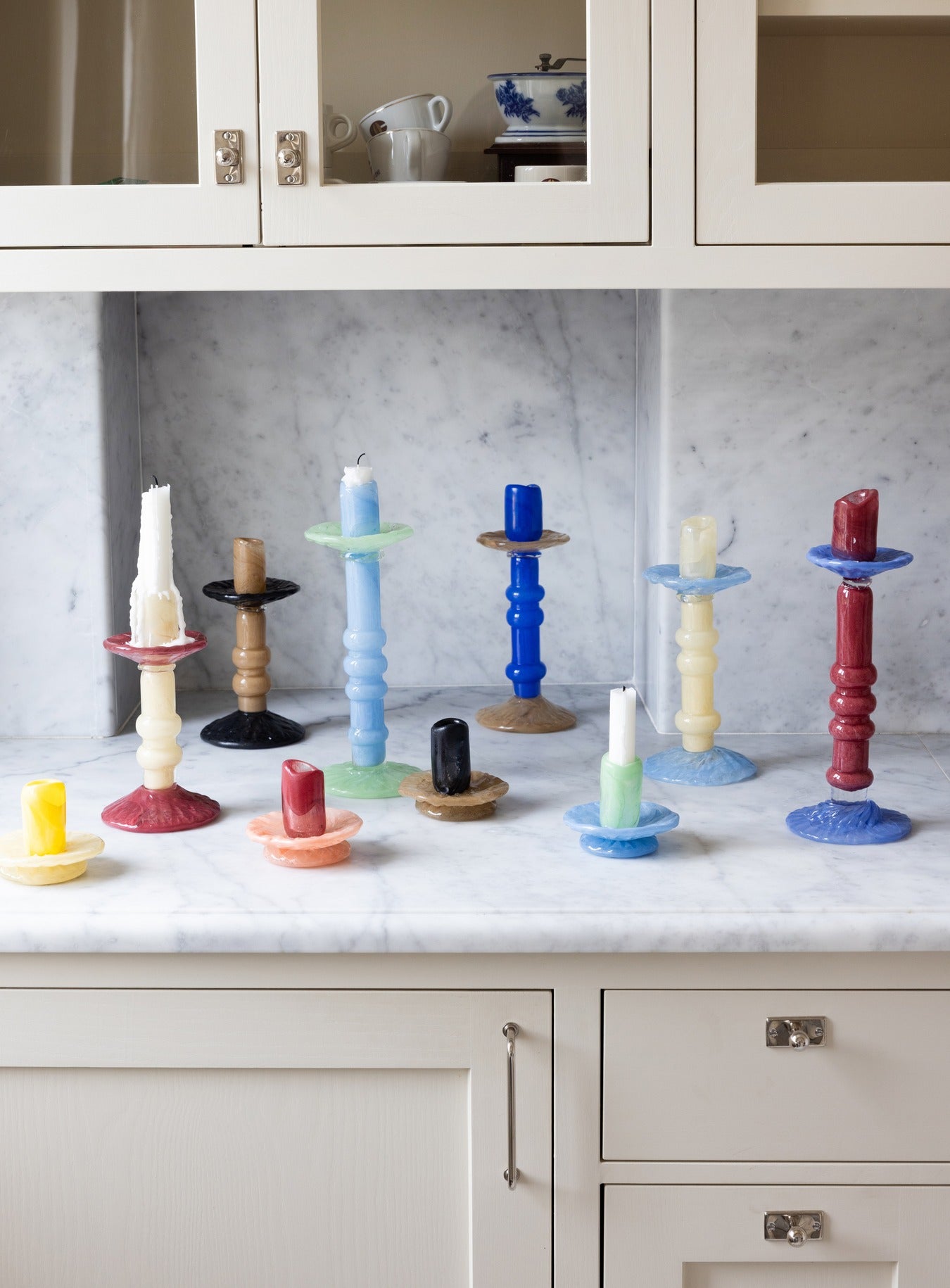 Ljusstake Lara, Svart/Beige XS