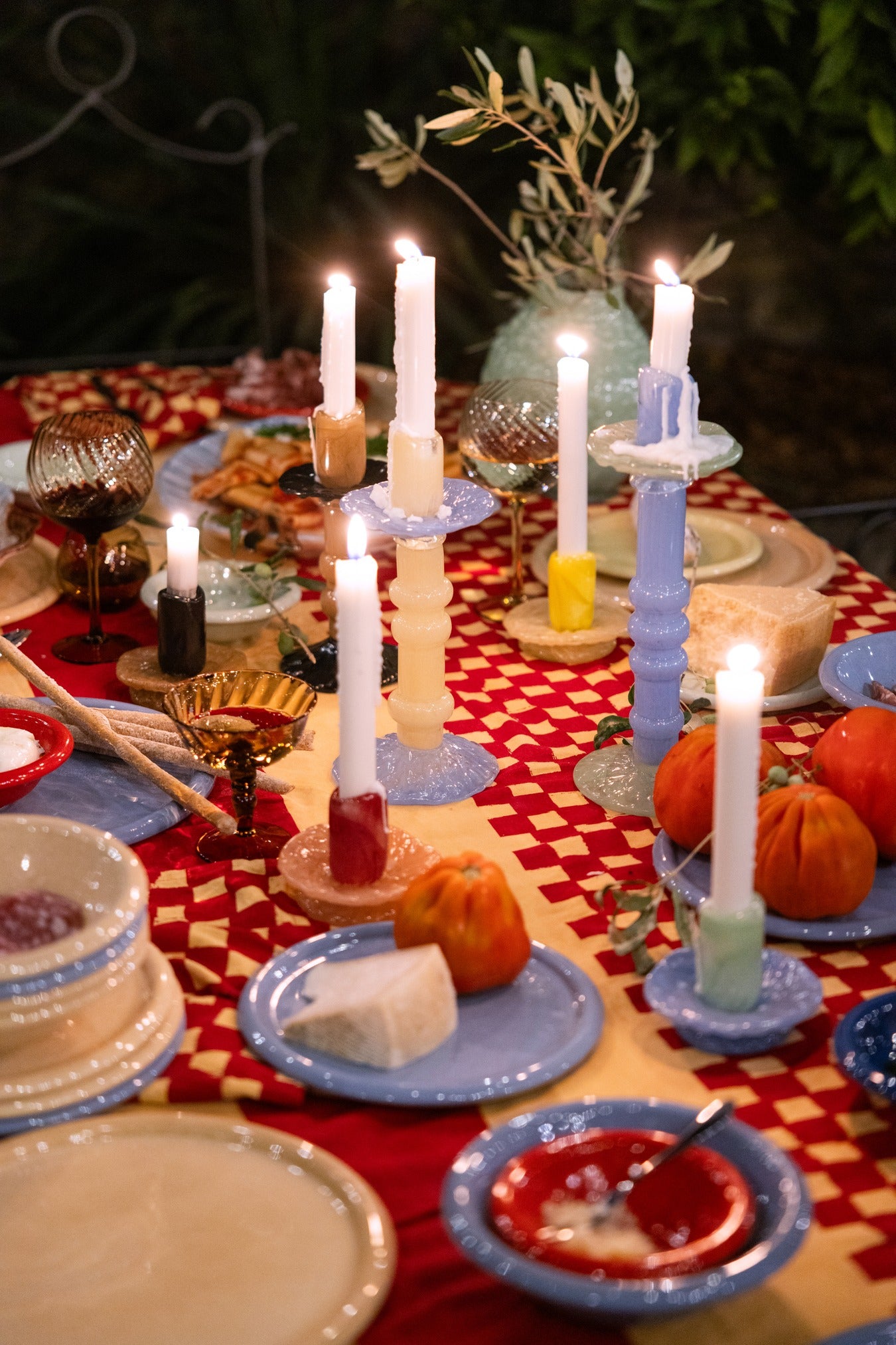 Ljusstake Lara, Gul/LjusBeige XS