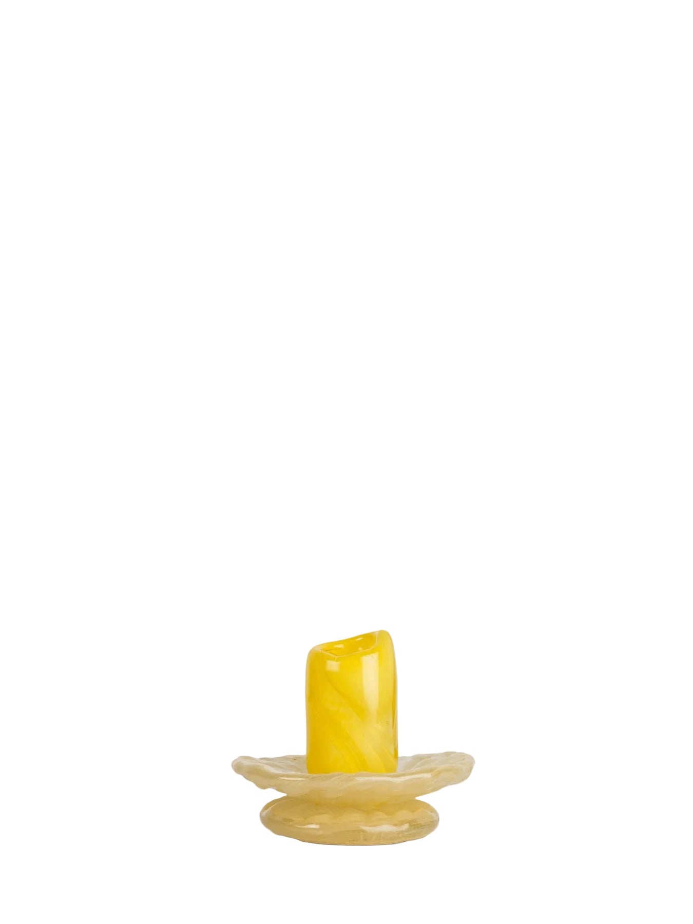 Ljusstake Lara, Gul/LjusBeige XS