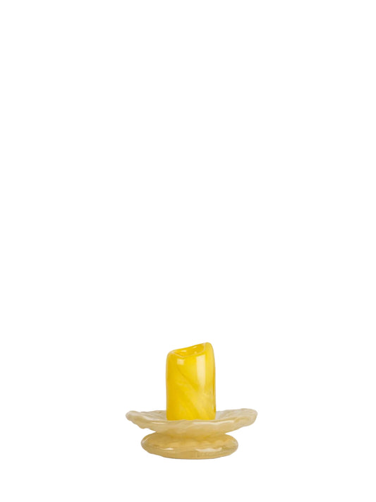 Ljusstake Lara, Gul/LjusBeige XS