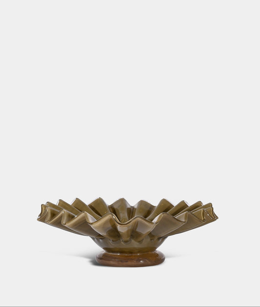 Skål Lori M, Grön/Beige