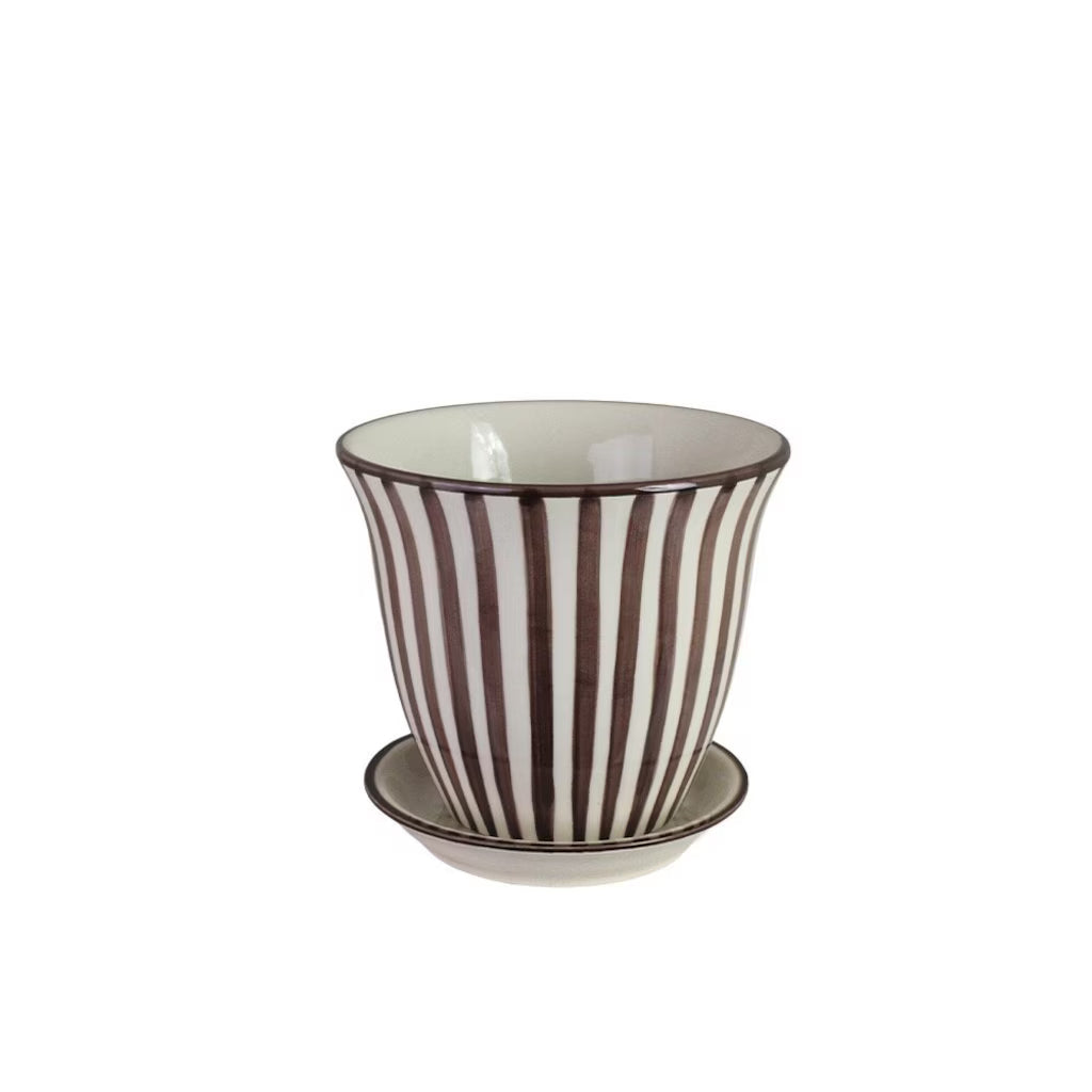Kruka Miriam, Randig Brun, 16 cm