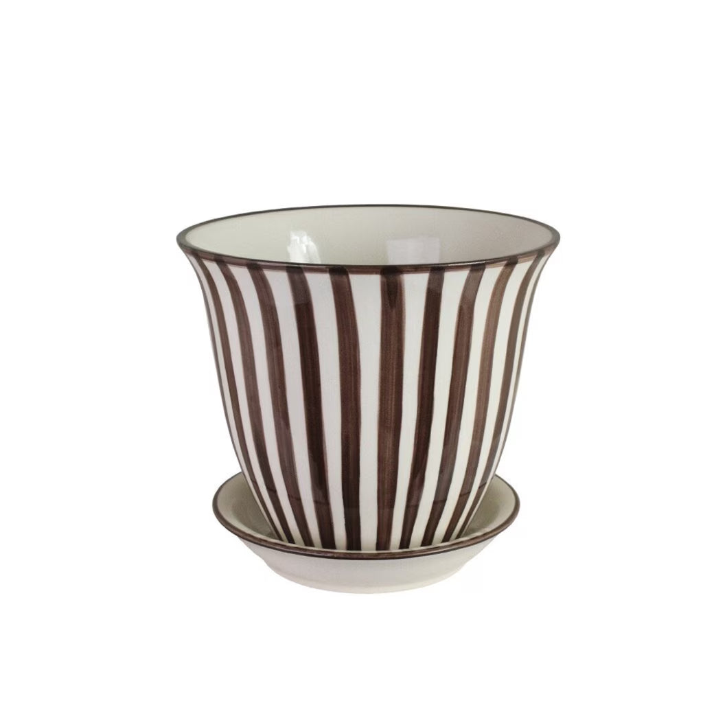 Kruka Miriam, Randig Brun, 19 cm