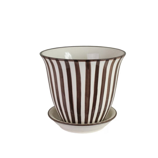 Kruka Miriam, Randig Brun, 19 cm