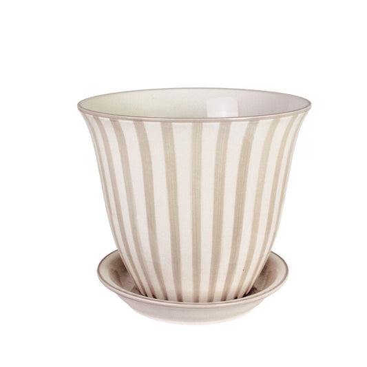 Kruka Miriam, Randig Beige, 22 cm