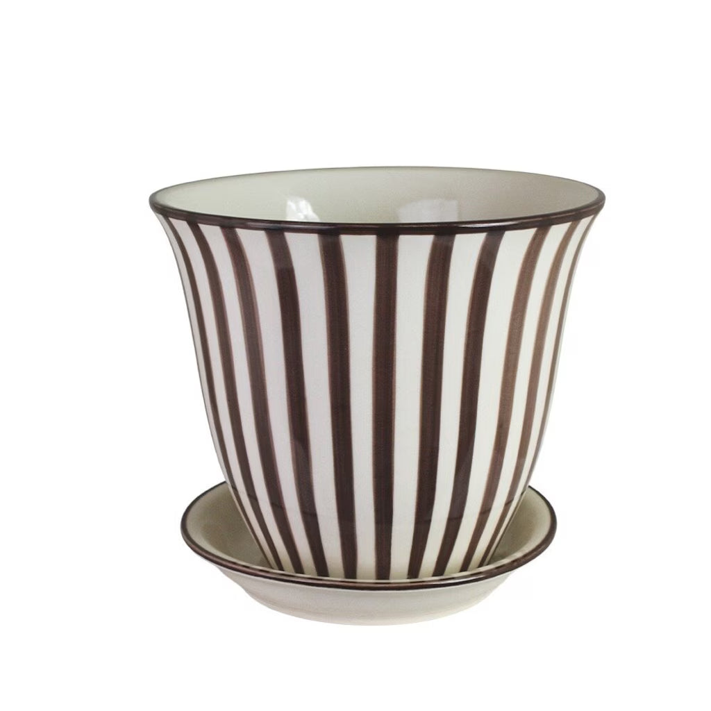 Kruka Miriam, Randig Brun, 22 cm