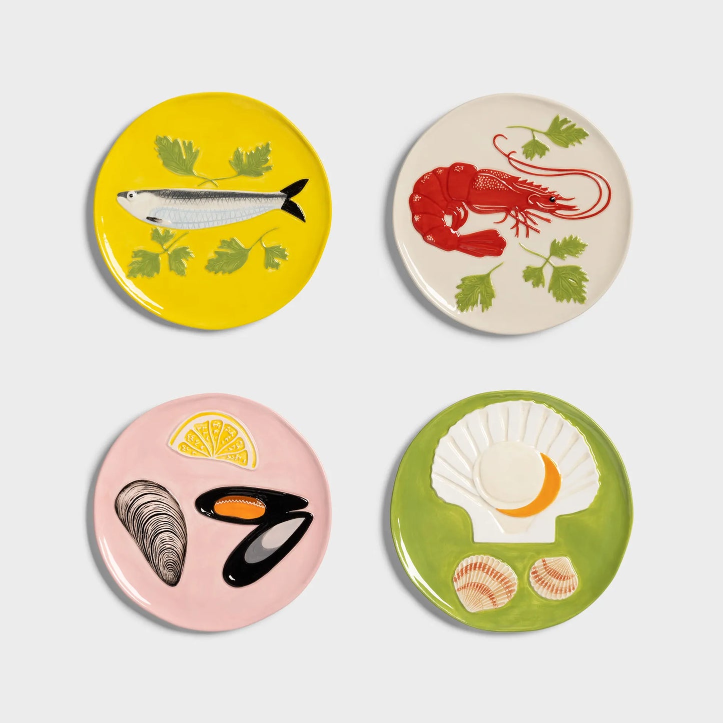 & Klevering Plate de la mer 4-pack