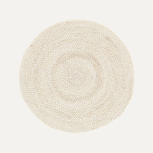 Underlägg Elin Vit, Jute Rund