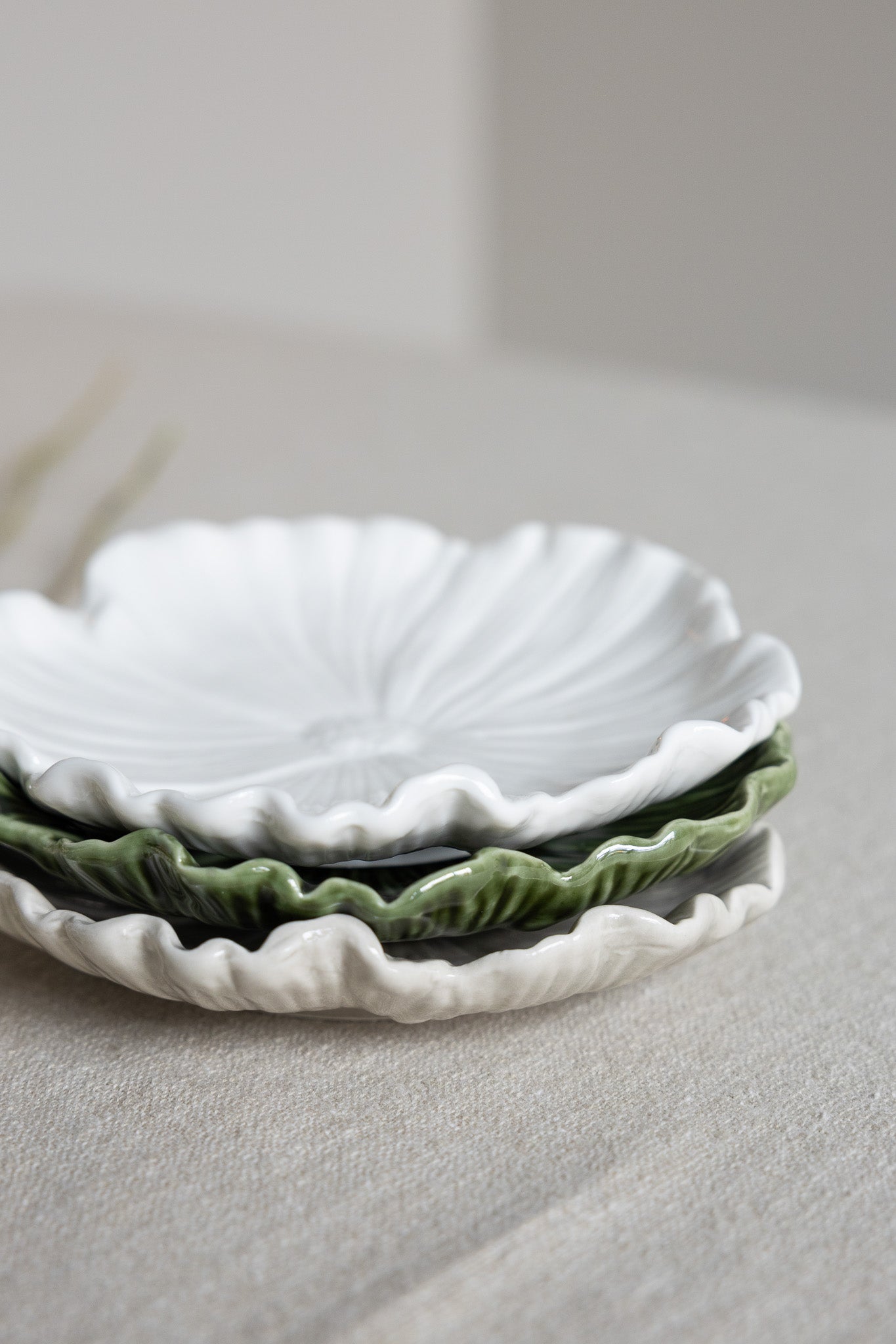 Blomster, Litet Fat, Vitt