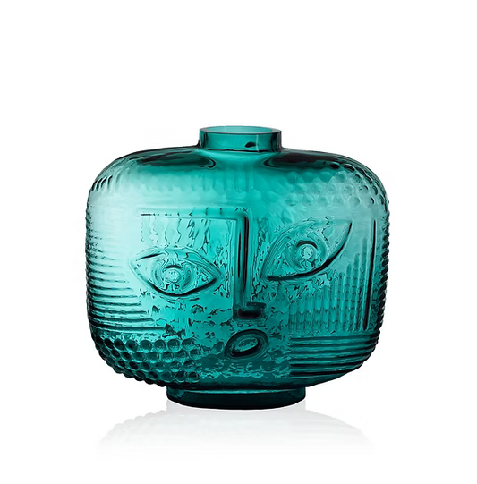 Vas Vitreum Luna, Blågrön, 19,5 cm