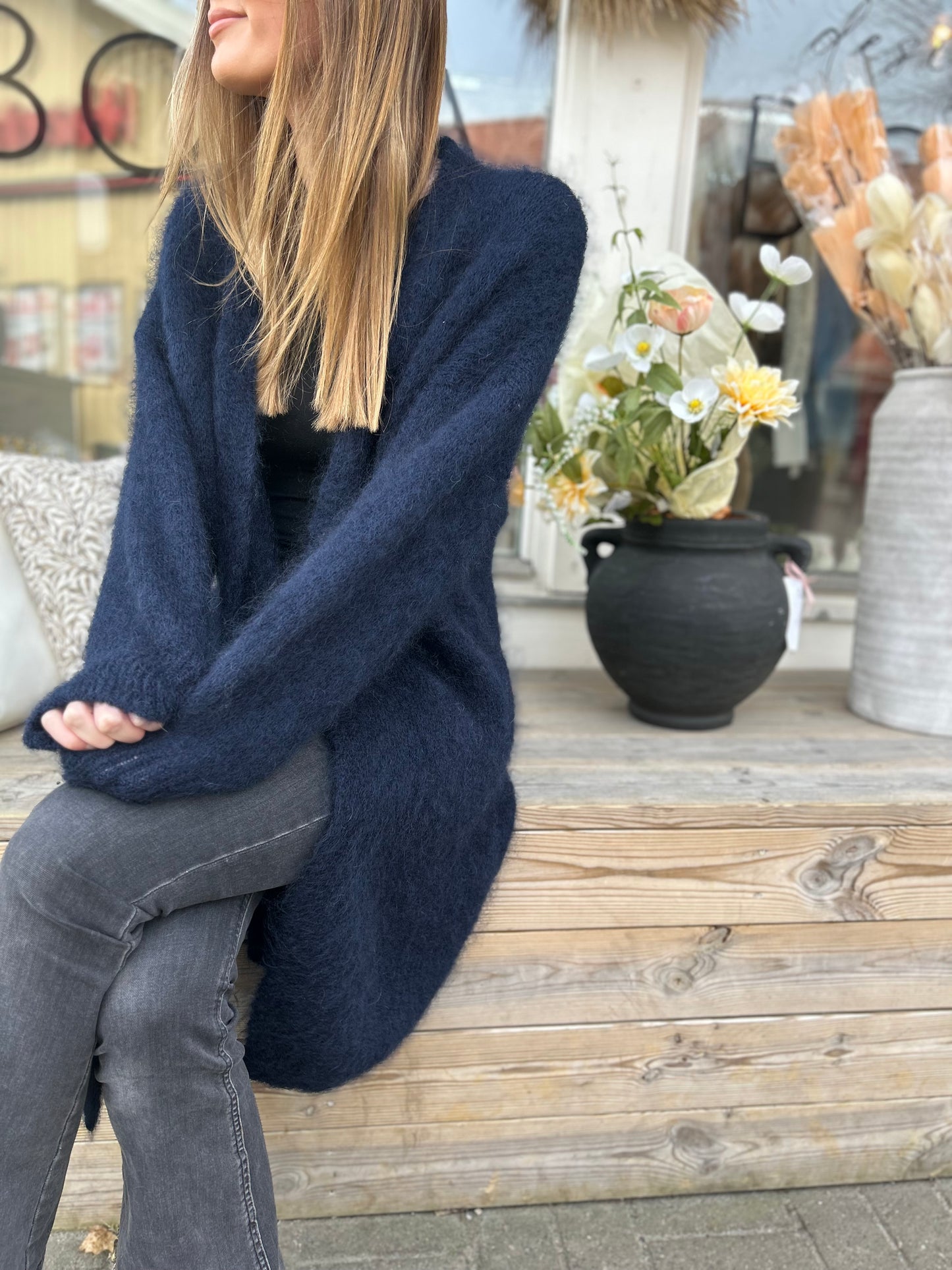 Mohair Kofta Medium, Marin Blå
