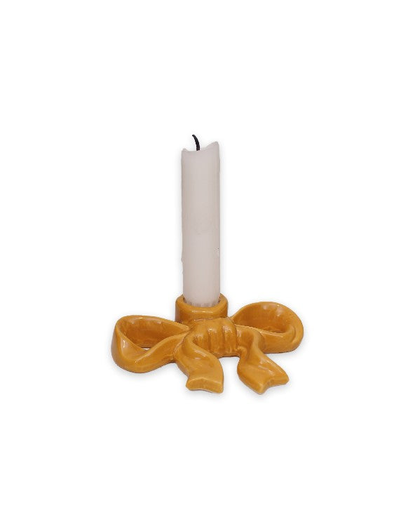 Ljusstake Rosett, Liten, Ockra