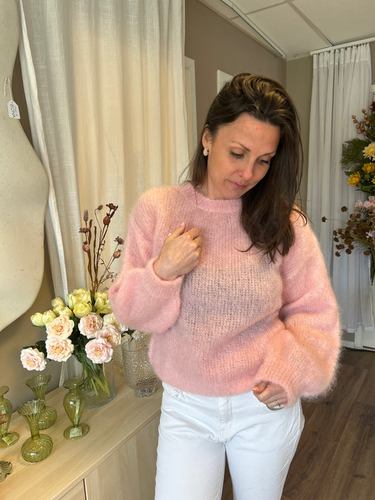 Mohair 80% Långärmad, Rosa