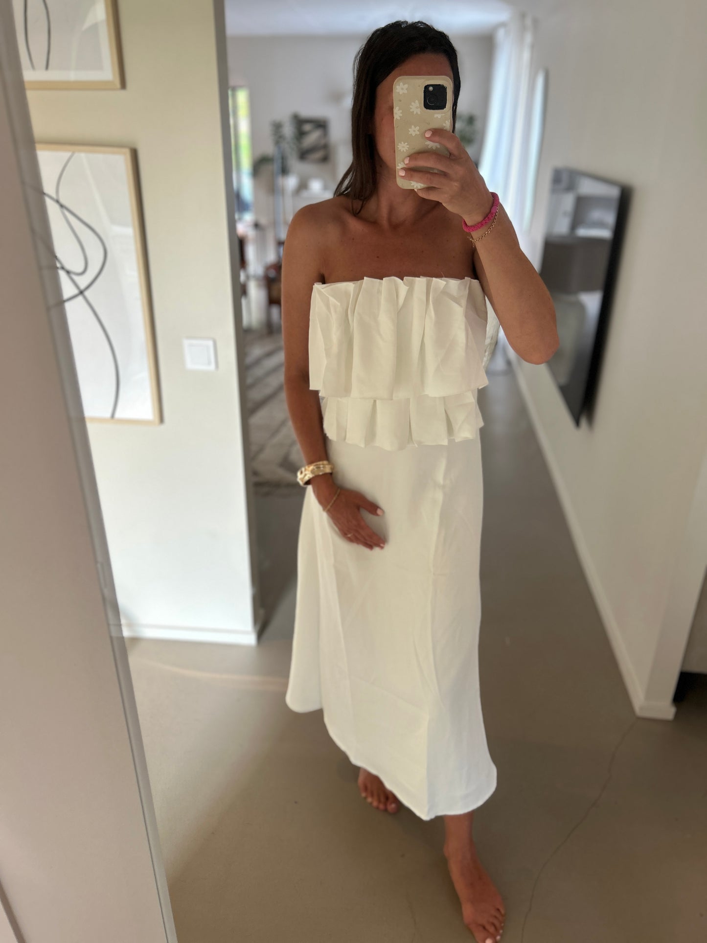 Aisha Långklänning, Vit