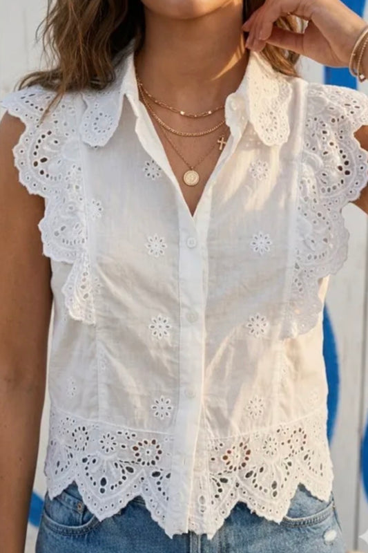 Broderad blus, Vit