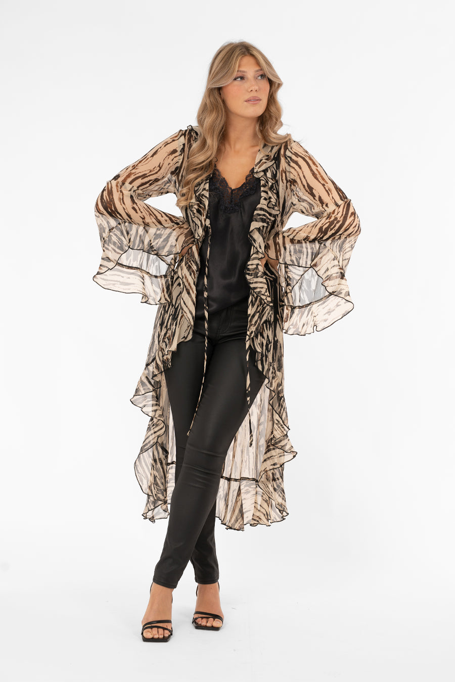 Anouk Kaftan, Sand/Taupe/Svart