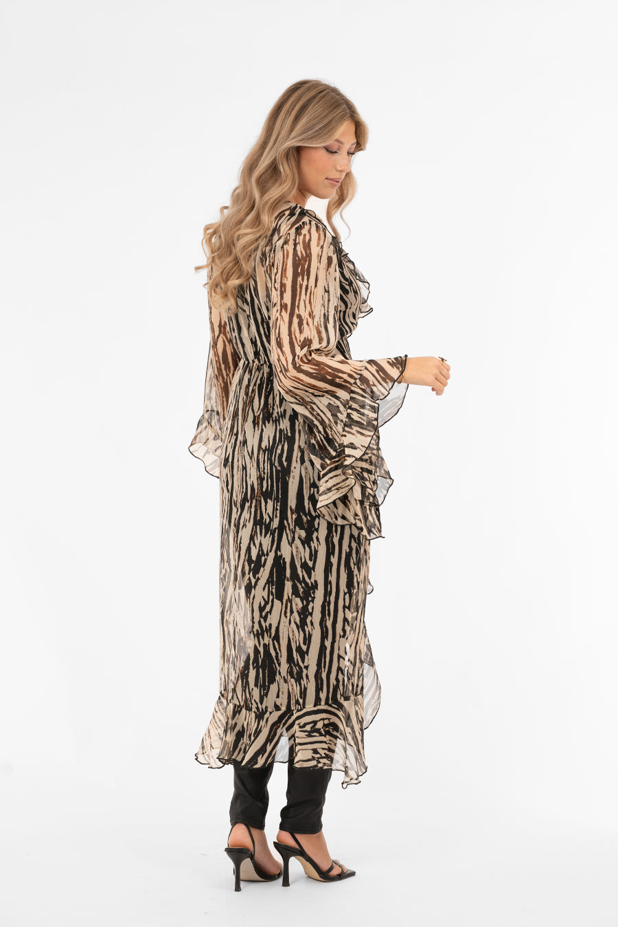 Anouk Kaftan, Sand/Taupe/Svart