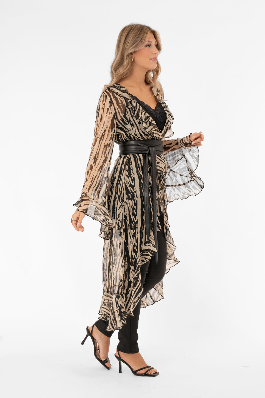 Anouk Kaftan, Sand/Taupe/Svart