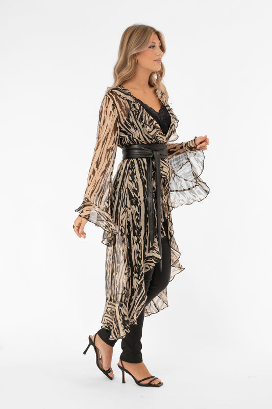 Anouk Kaftan, Sand/Taupe/Svart