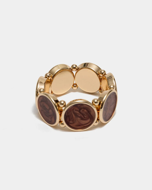 Ava Armband, Guld/Pärlbrun