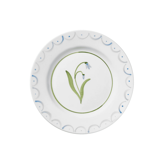 Cottage Flower Assiett Poppy, Ljusblå