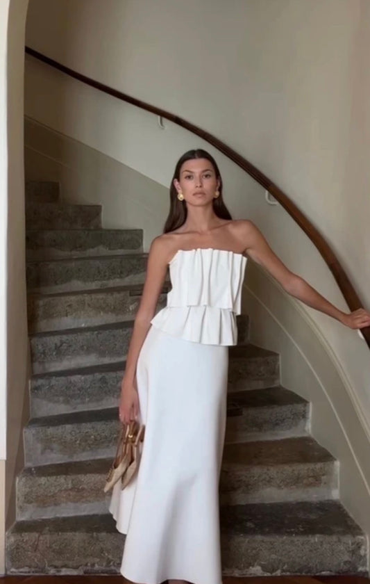 Aisha Långklänning, Vit