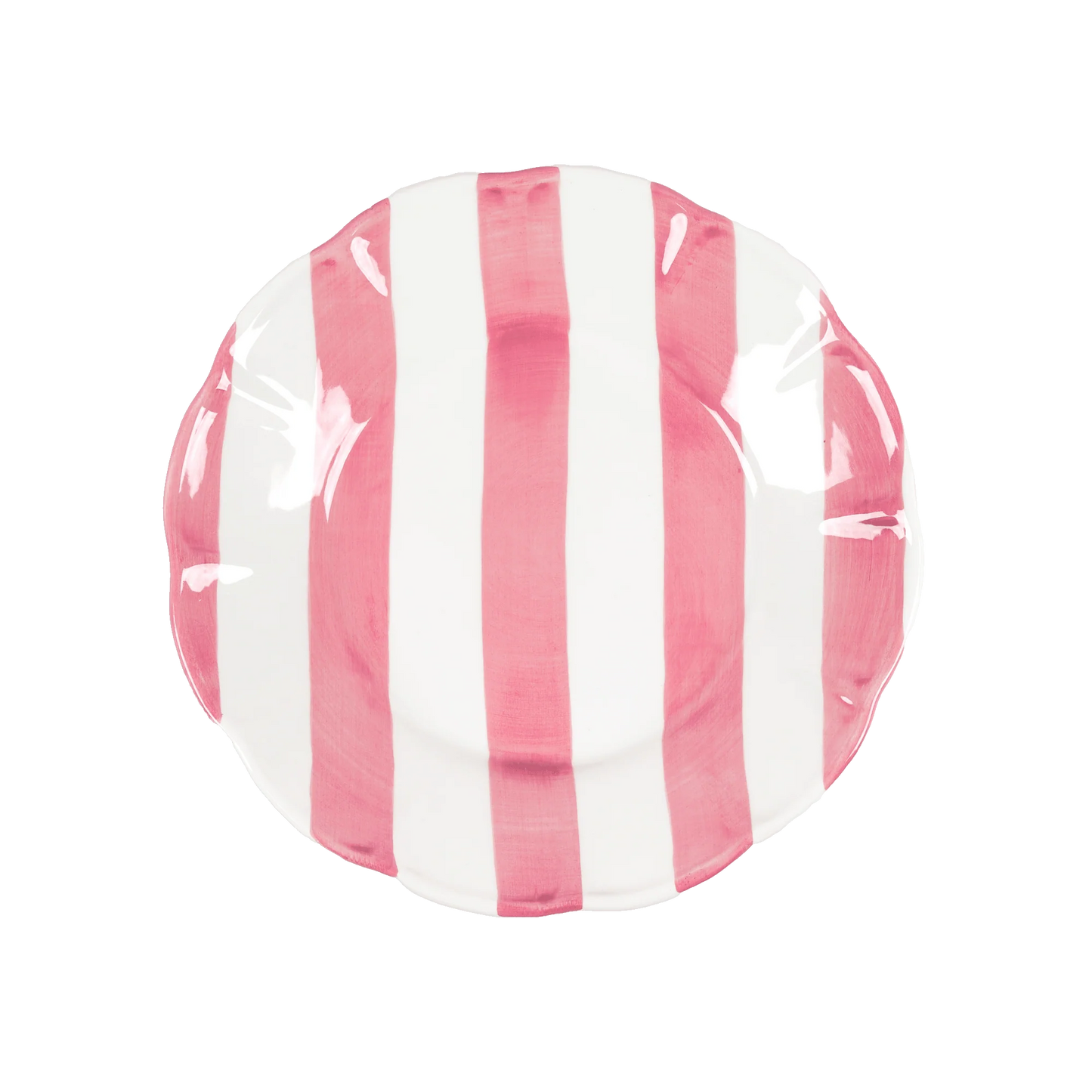 Stripe Tallrik Mörkrosa, 28cm