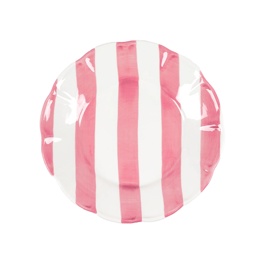 Stripe Tallrik Mörkrosa, 28cm